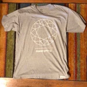 Diamond supply co. Gray T-shirt